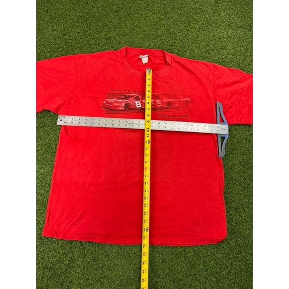 Vintage 90s Chase Authentics Dale Earnhardt Jr. #8 Budweiser T Shirt Mens XL Red - Picture 5 of 5